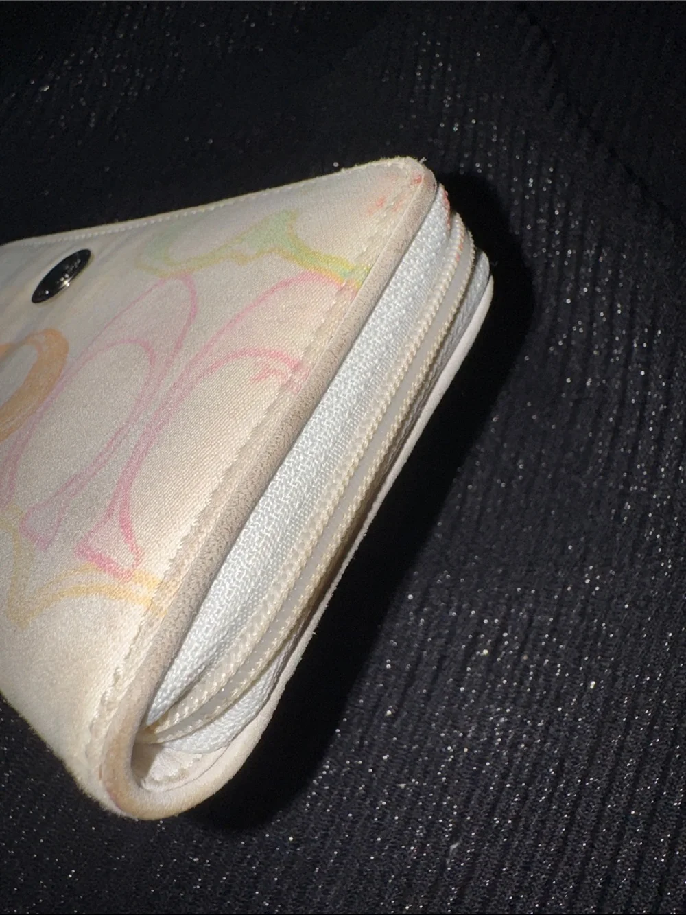 Coach Hamptons y2k vintage pastel scribble pattern zip around wallet